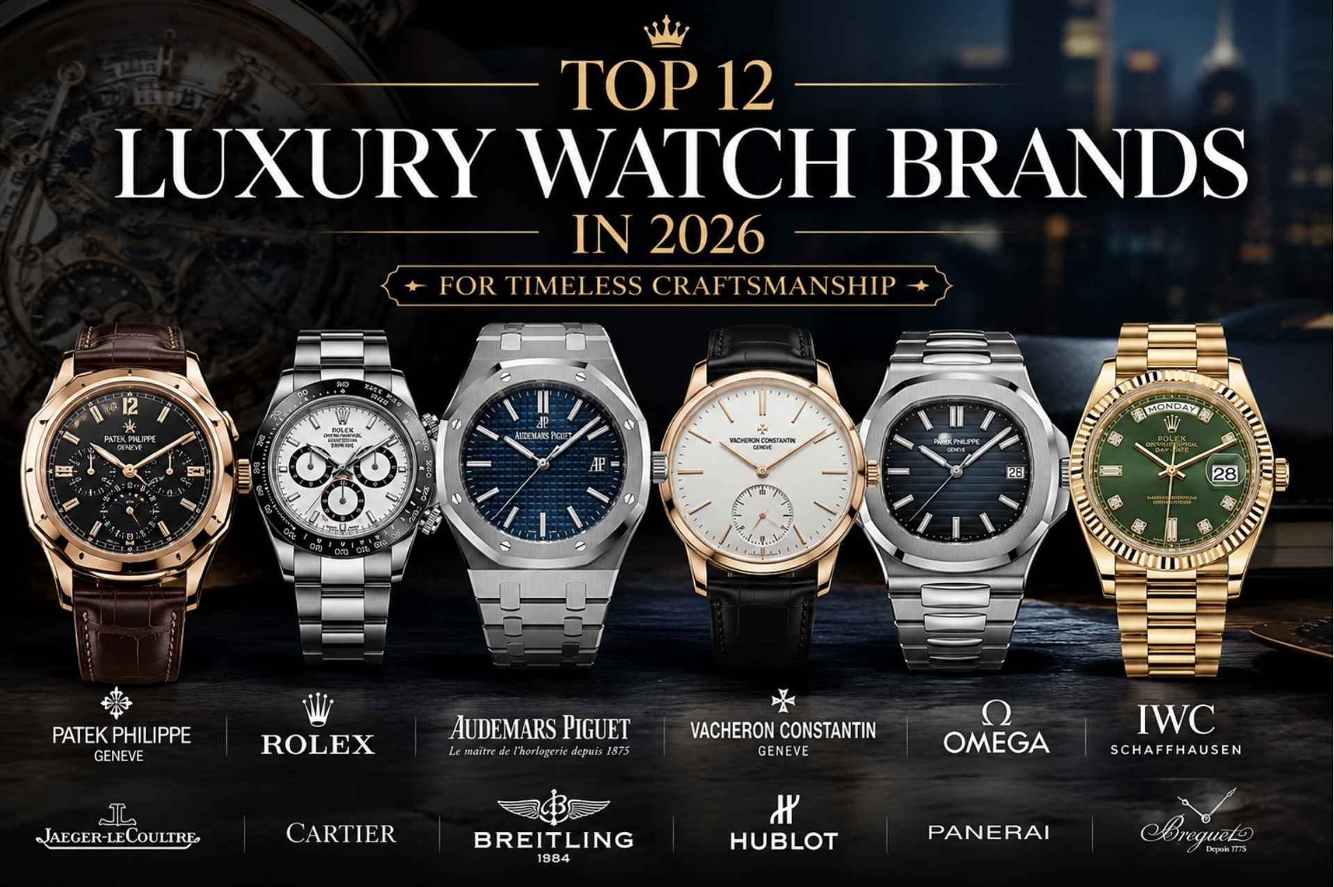 Top 12 Luxury Watch Brands in 2026 for Timeless Craftsmanship